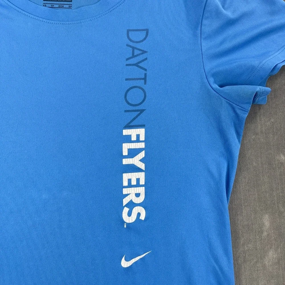 Dayton Flyers Nike Women X-Small Blue T-Shirt Graphic Dri-FIT Tee